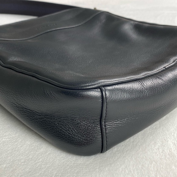 Coach Charles Smooth Pebble Leather Adjustable Crossbody Flight Bag (Black) - Picture 5 of 16